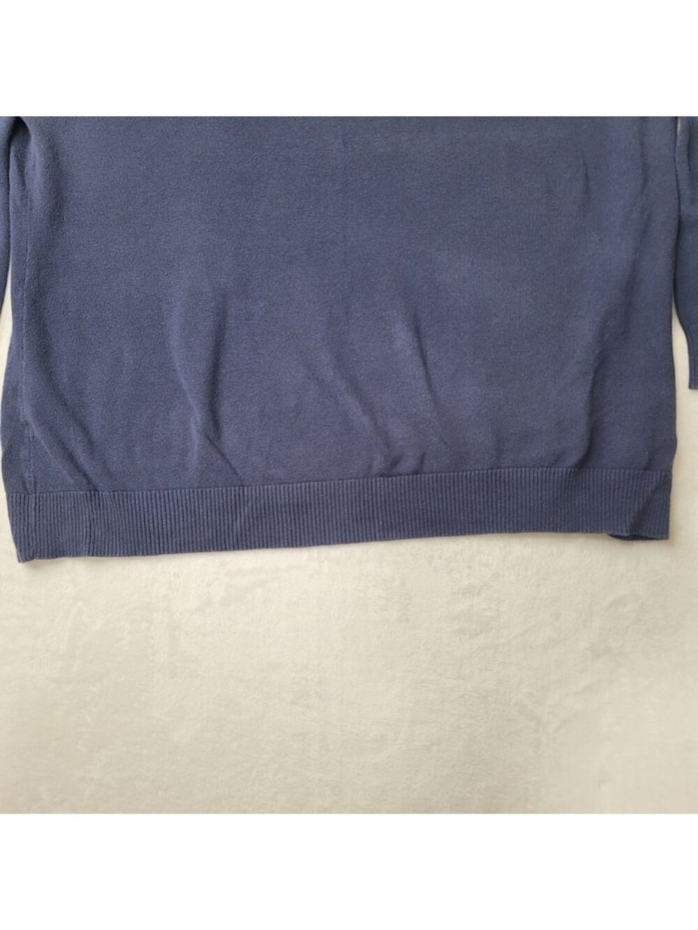 Caribbean Joe Women's Blue Argyle V-Neck Long Sleeve Sweater Size 2X - Picture 6 of 10